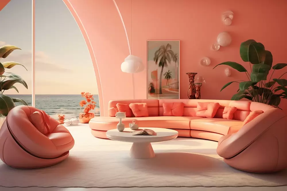 Transforma tu hogar con la tendencia 2024: Peach Fuzz en la decoración de interiores